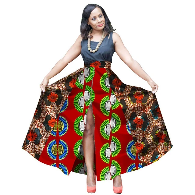 bazin riche非洲蜡印花长裙非洲女装棉质印花拼接裙dashiki ankara