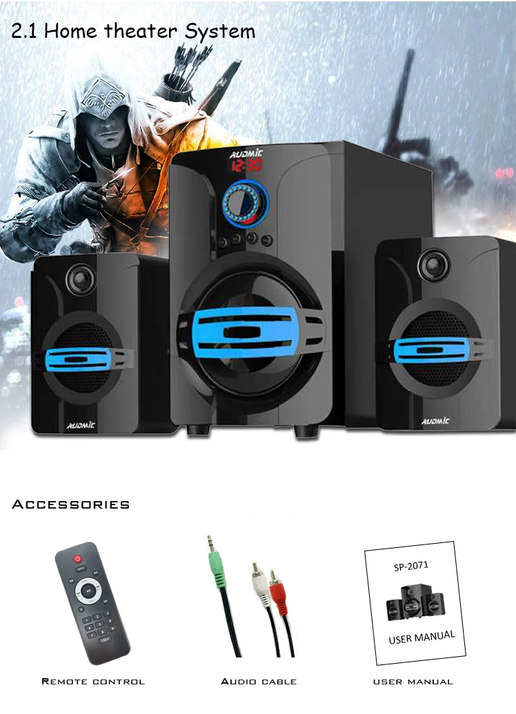 FM radio 2.1ch 20W Bluetooth Wireless Home Theater System Speaker - ANKUX.COM