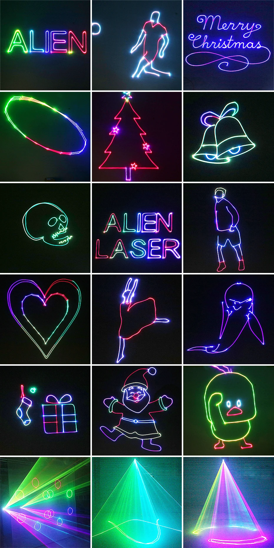 Alien Rgb App Diy Programmable Animation Laser Lights Projector With