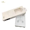 custom logo artpaper packaging boxes with window for wired earphone headphone