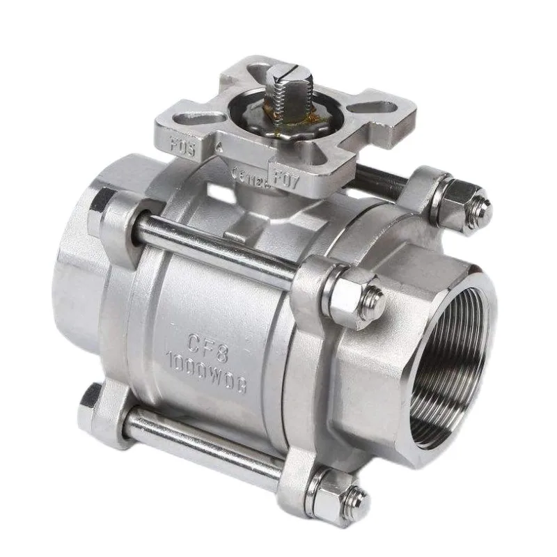 Carbon Steel Thread Ball Valve 2 Way 3 Way 4 Way Water Manual OEM with ...
