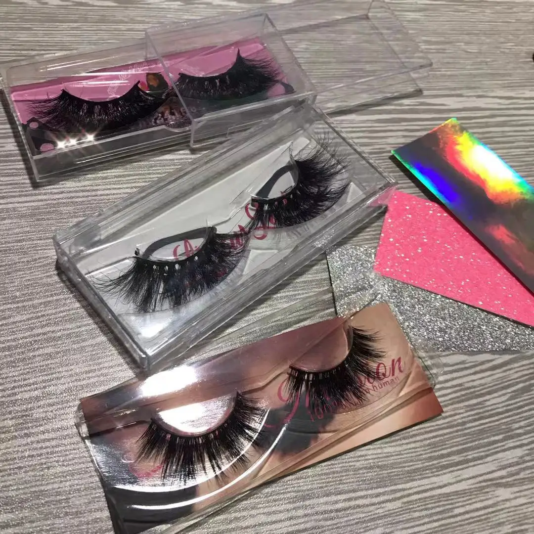 Mink Eyelash With Beautiful Custom Packing Holographic Color Inside
