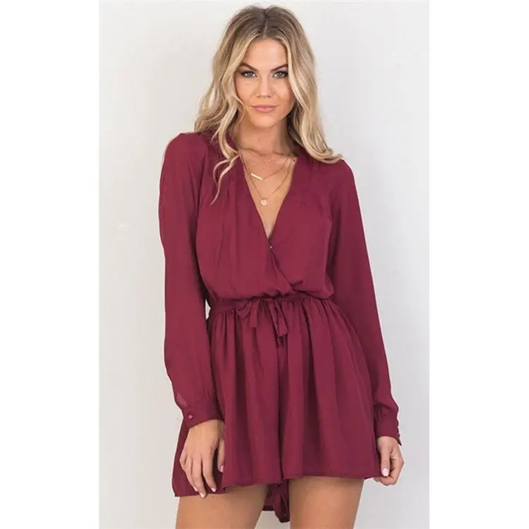 

Dresses Women Lady Jumpsuit,1 Piece, Black,burgundy,apricot