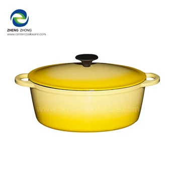 Grandes Ollas De Cocina Olla Caliente Utensilios Para cacerola de metal esmaltado amarillo con 2l de capacidad