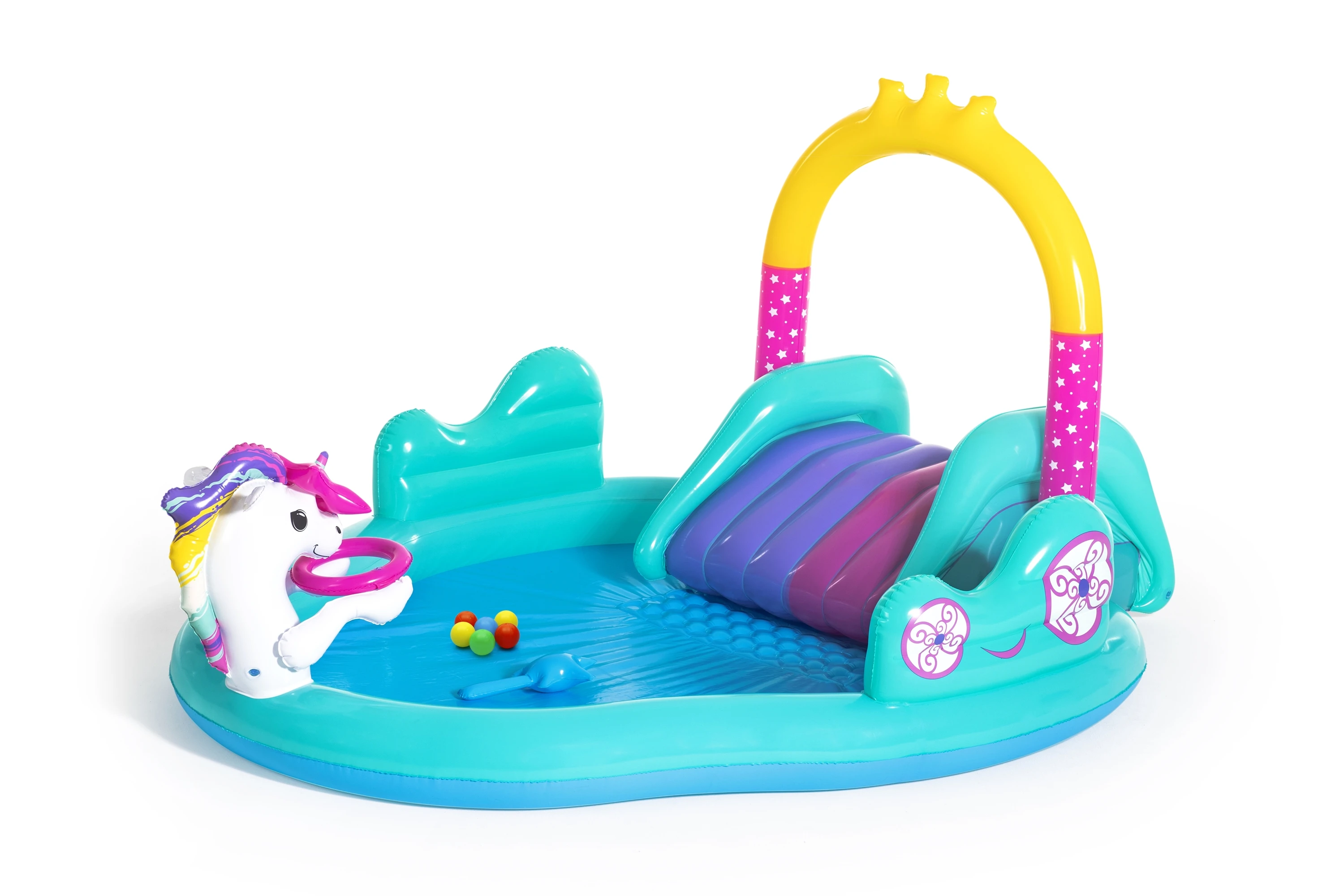 Bestway 53097 Magical Unicorm Carriage Play Center Inflatable Pool Kids ...