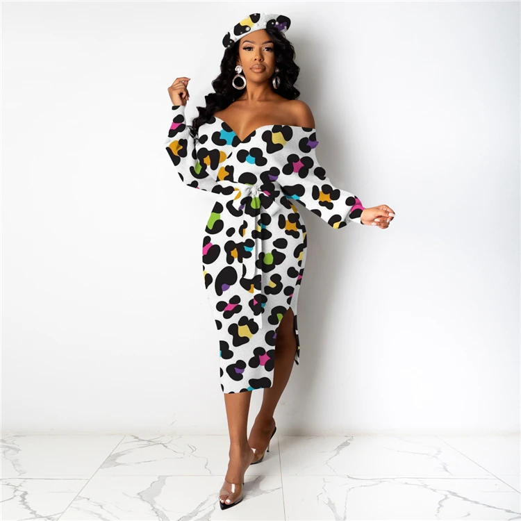 New Trendy Colorful Printed Sexy Women's Long Dresses Women Lady Elegant Woman Dresses New Arrivals 2021