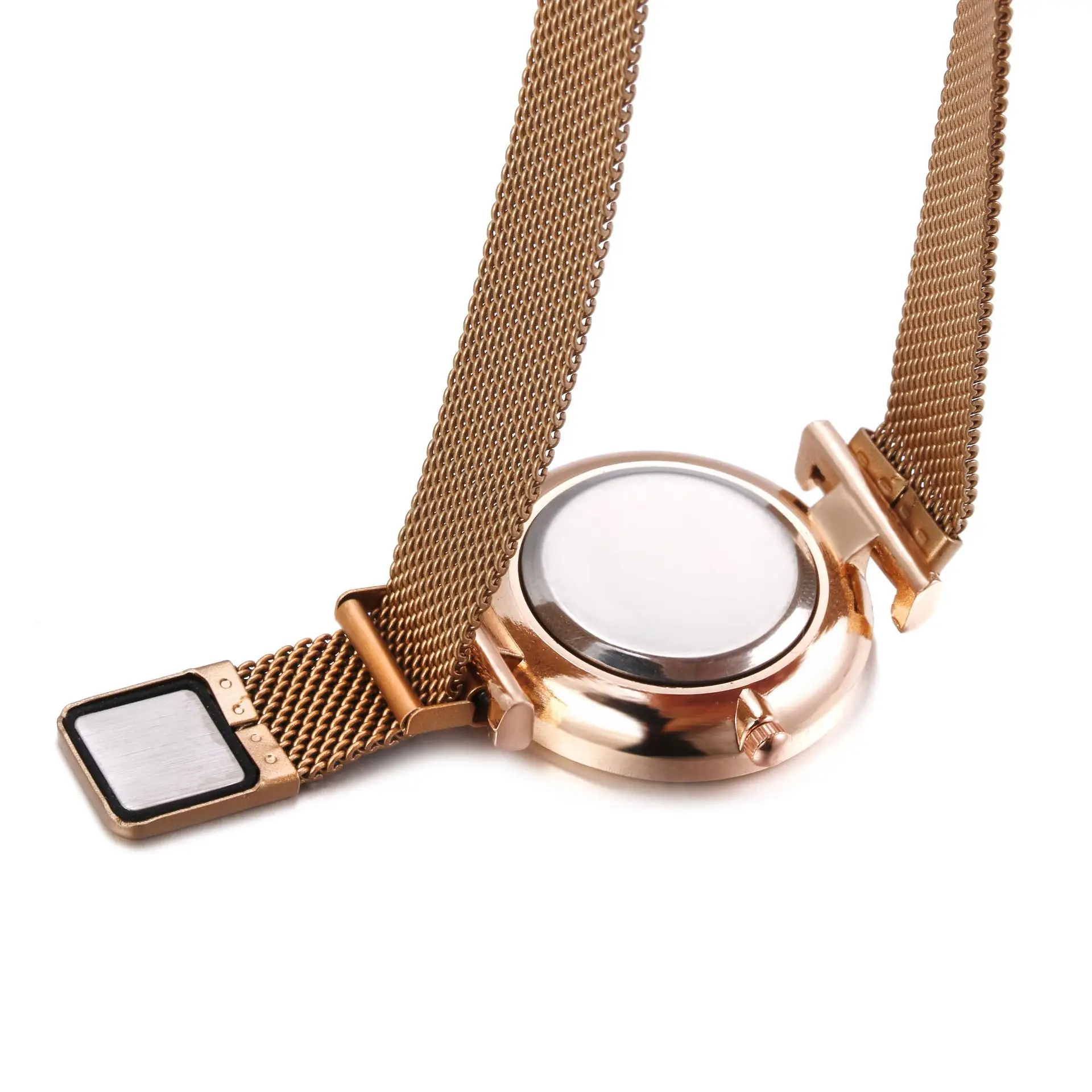 2019  New TW271 Luxury Sky Rome Dial Magnetic Watch For Women Casual Alloy Mesh Watches Party Accessory