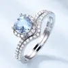 Blue Stone Plain Silver Ring Kuwait
