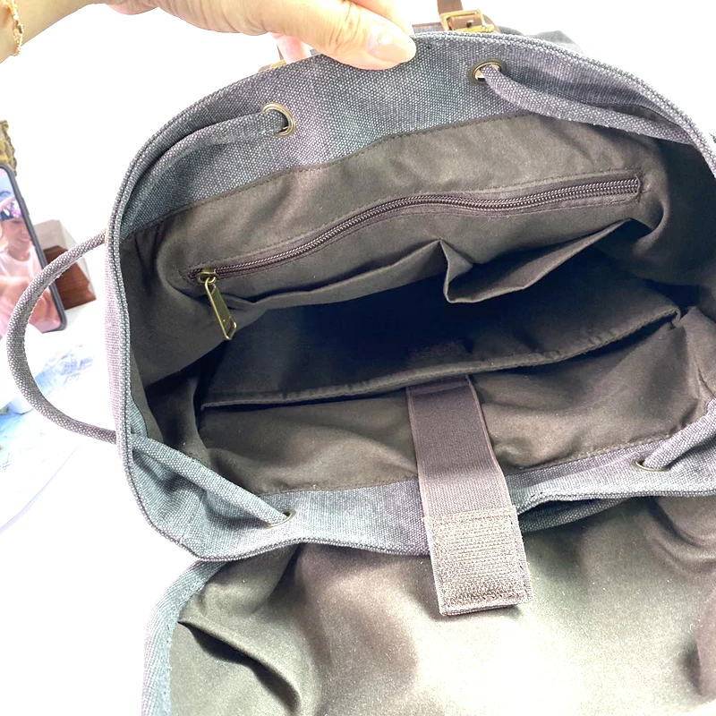 New fashion men's backpack vintage canvas backpack school bag men's travel bags large capacity travel laptop backpack bag