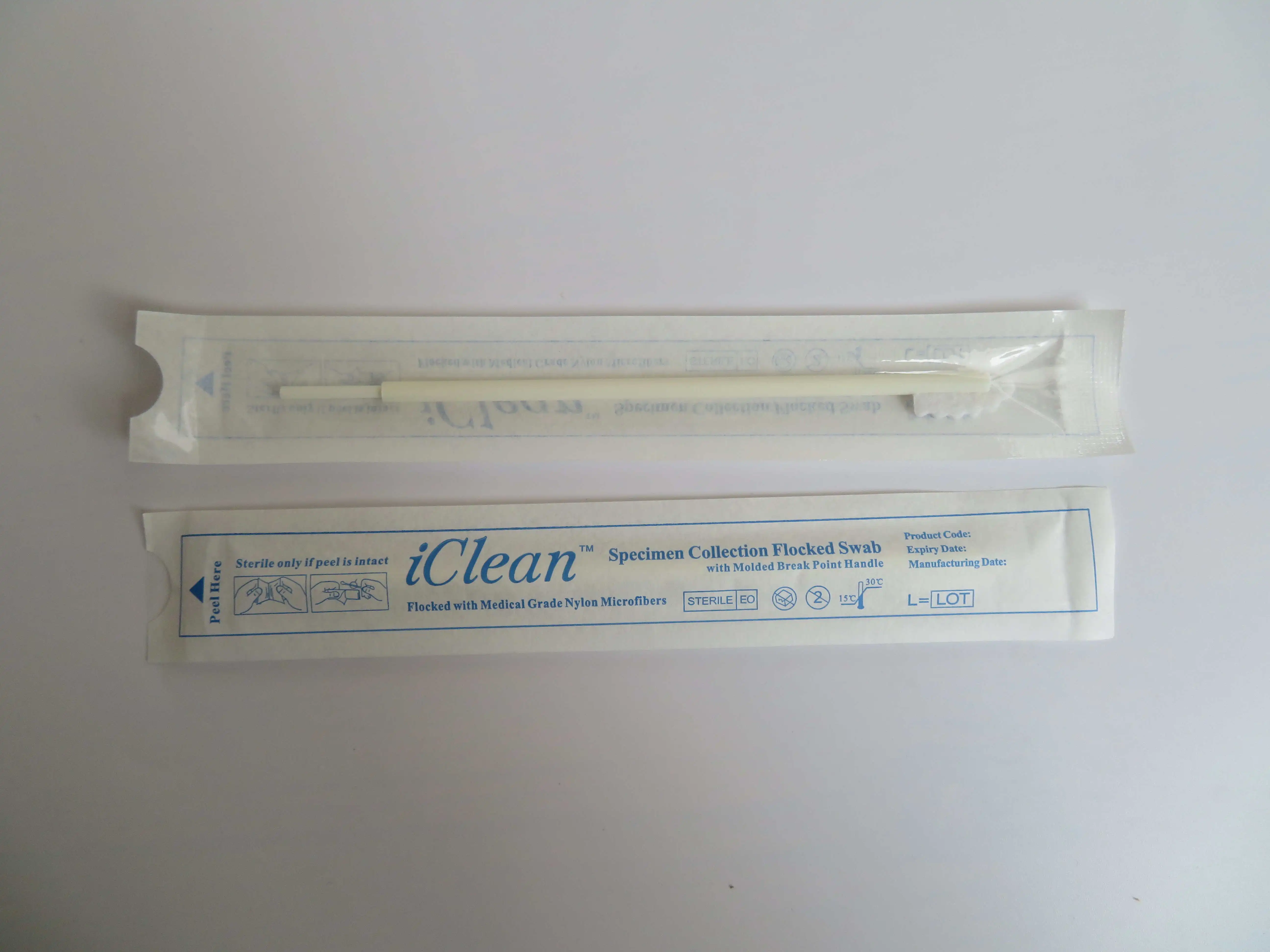 Iclean specimen collection flocked swab