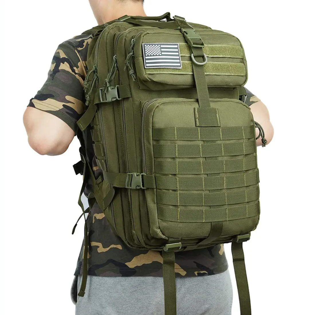 50l容量陆军军事战术大背包防水户外运动远足露营狩猎3d背囊袋男