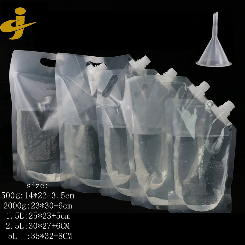 Liquid Stand Up Pouch With Spout/liquid Packaging Bags/liquid Refill Bags Buy Transparent
