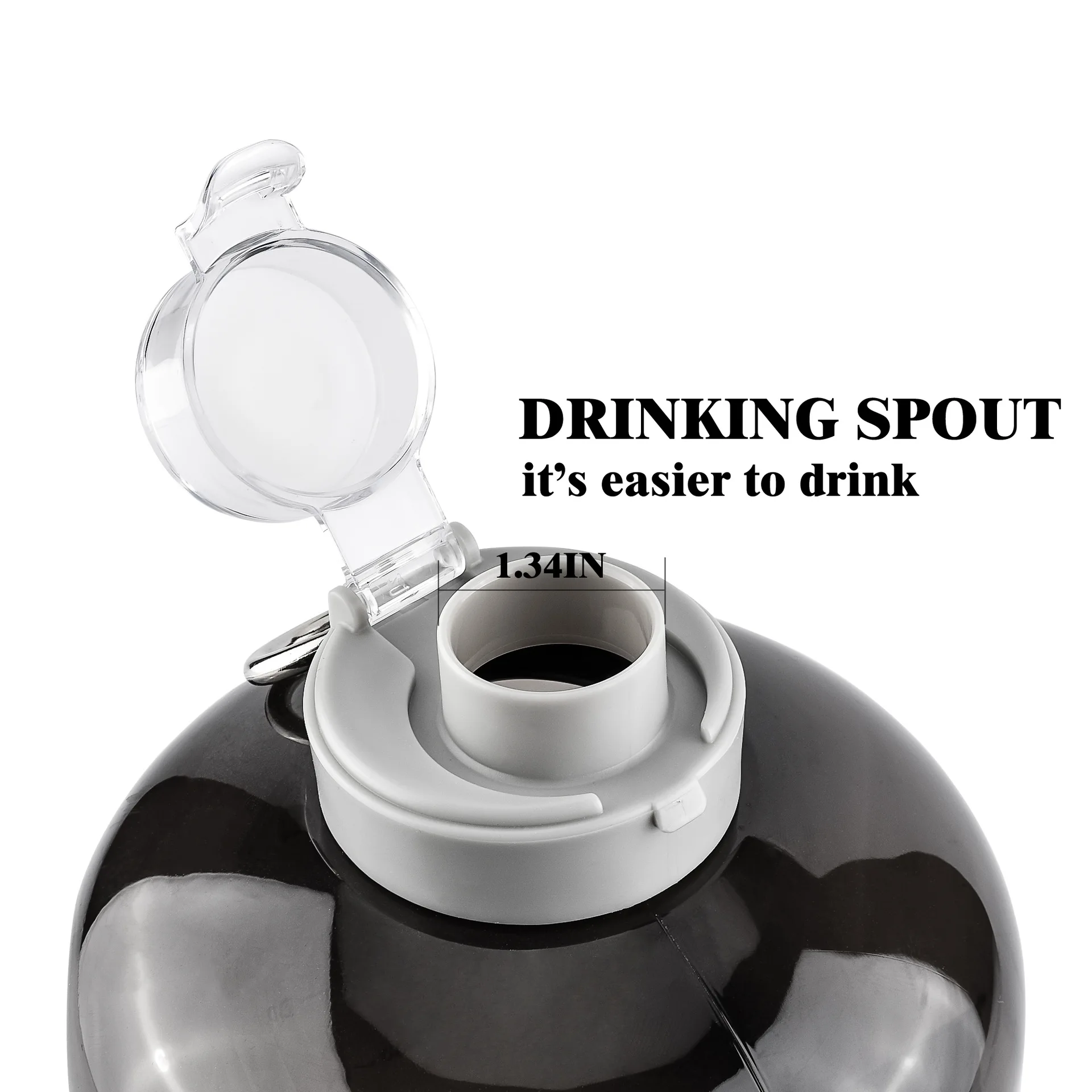 Bottled Joy 1 Gallon Large Water Bottle With Time Marker