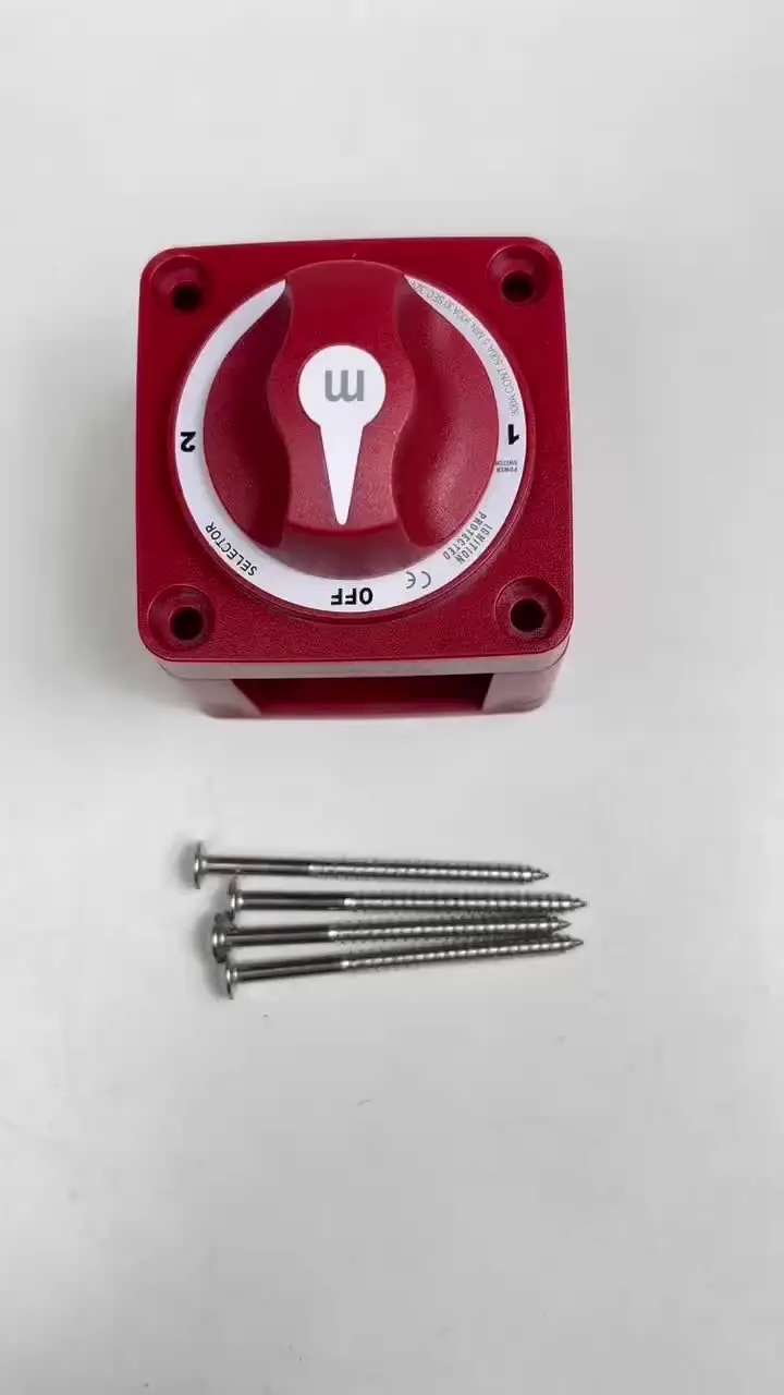 Find Upgraded 6007 M-Series Marine Battery Switch Selector 4 Position With Knob Red I2686028