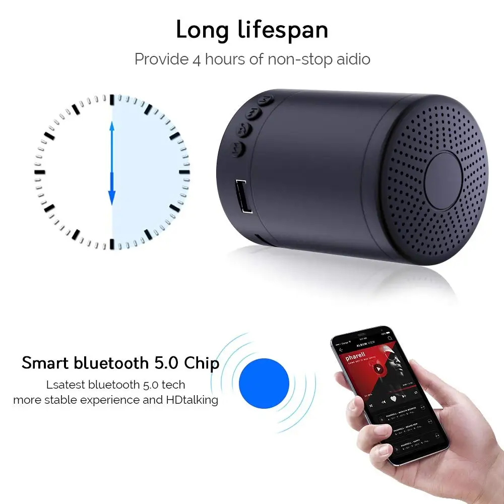 2020 Amazon Top Seller HD Sound Good quality a10 Aluminum Portable mini Bluetooths Speaker Wireless Speaker in Cheap Price - ANKUX.COM