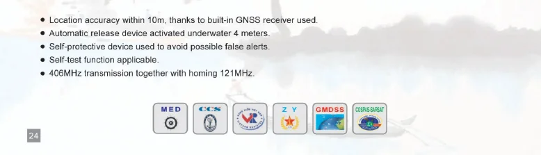 NEB-1000  GMDSS EPIRB Beacon( NEB-2000C Emergency position Indicating Radio Beacon) 406MHZ, WithCCS,MED,VR Type approval