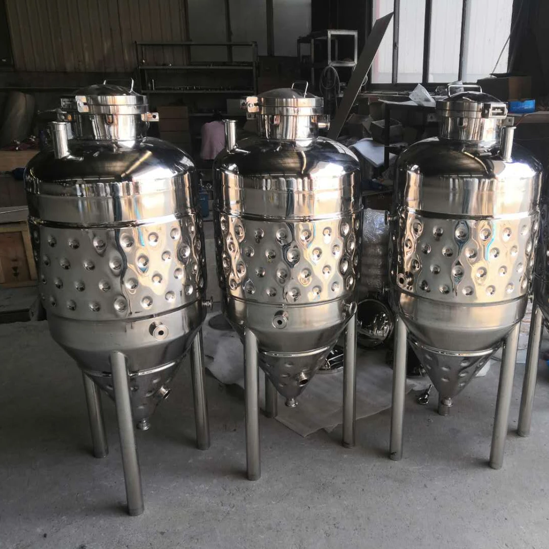 200l Double Layer Homebrew Conical Beer Fermenter With Cooling Jacket