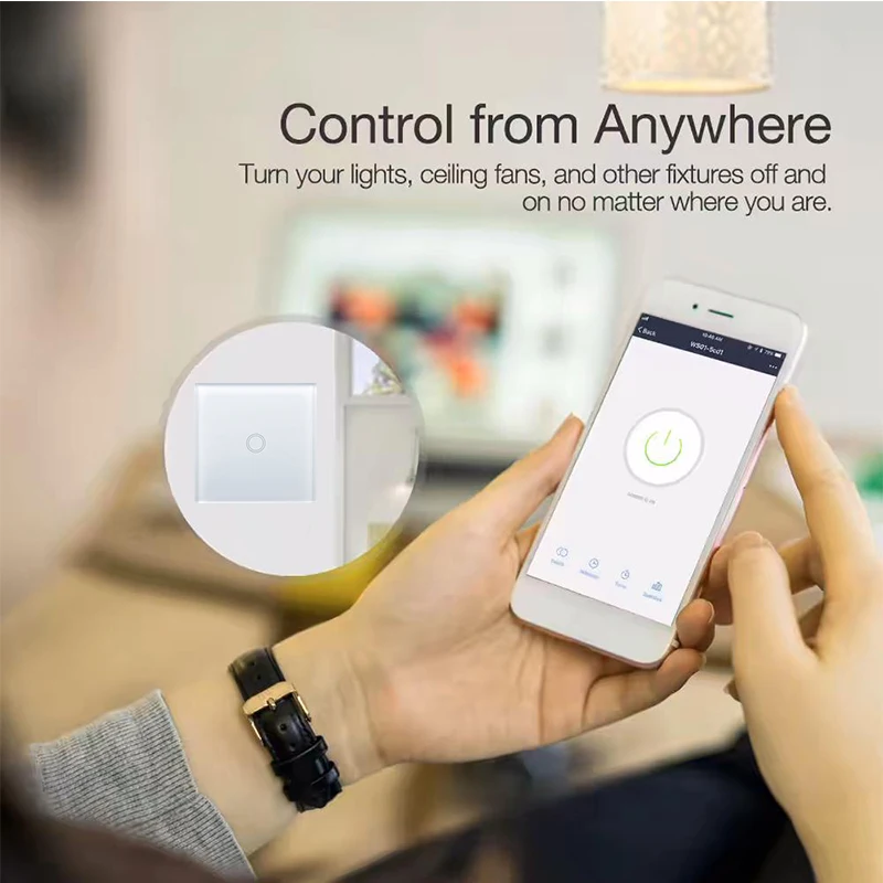 2020 Alexa Echo Google home no neutral tuya smart wifi switch remote control switch