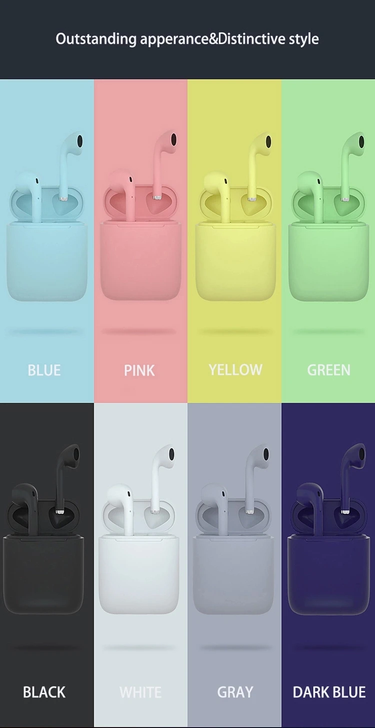 2020 New Product Inpods 12 BT V5.0 True Stereo Wireless Earphones In-Ear Wireless Earbuds With Mic Wireless Earbuds - ANKUX.COM
