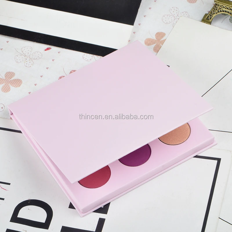 Girls Makeup Low MOQ Customized Packaging Pink Eyeshadow Palette With Mirror