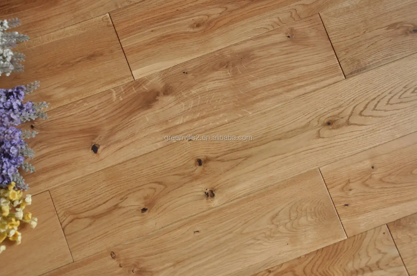 18毫米实心橡木地板天然木材橡木硬木地板/125毫米宽欧洲橡木硬木地板