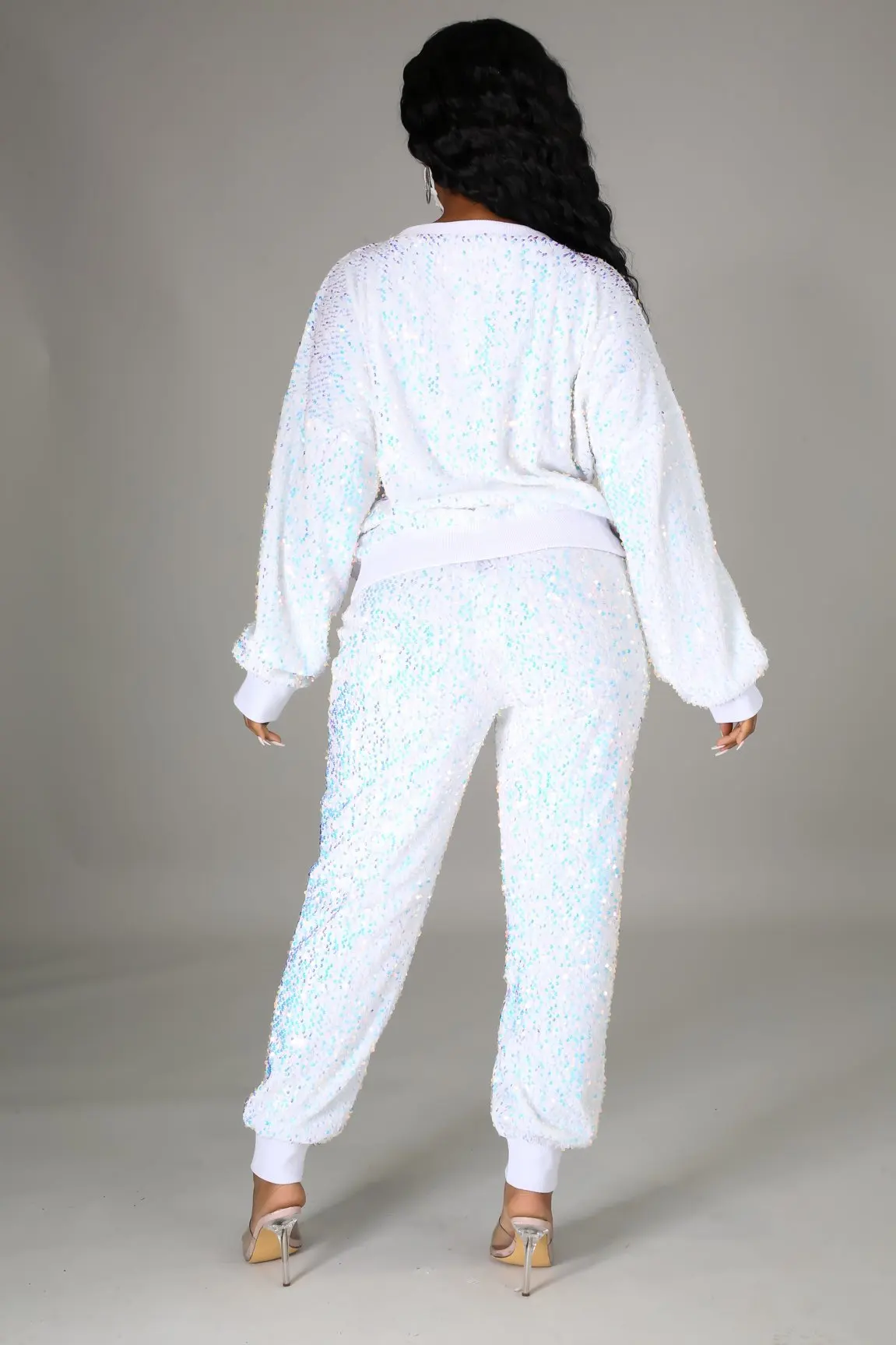 sparkly jogging suit