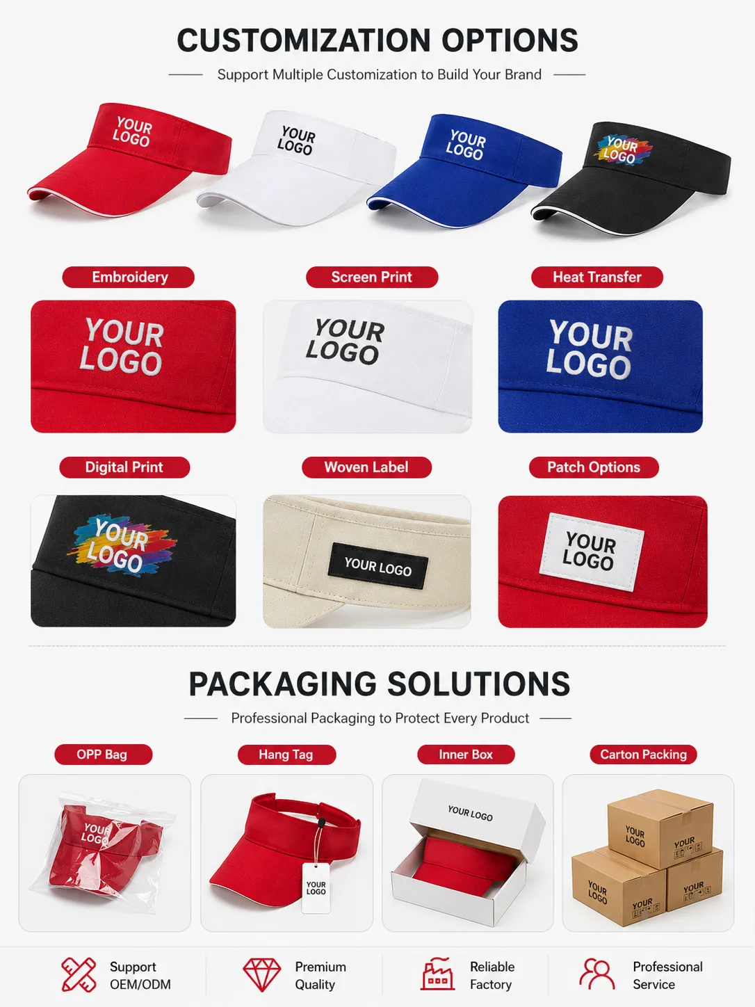 Custom Logo Outdoor Sun Visor Hat Breathable Sport Sun Hat Sun Protection Hat Wholesale OEM