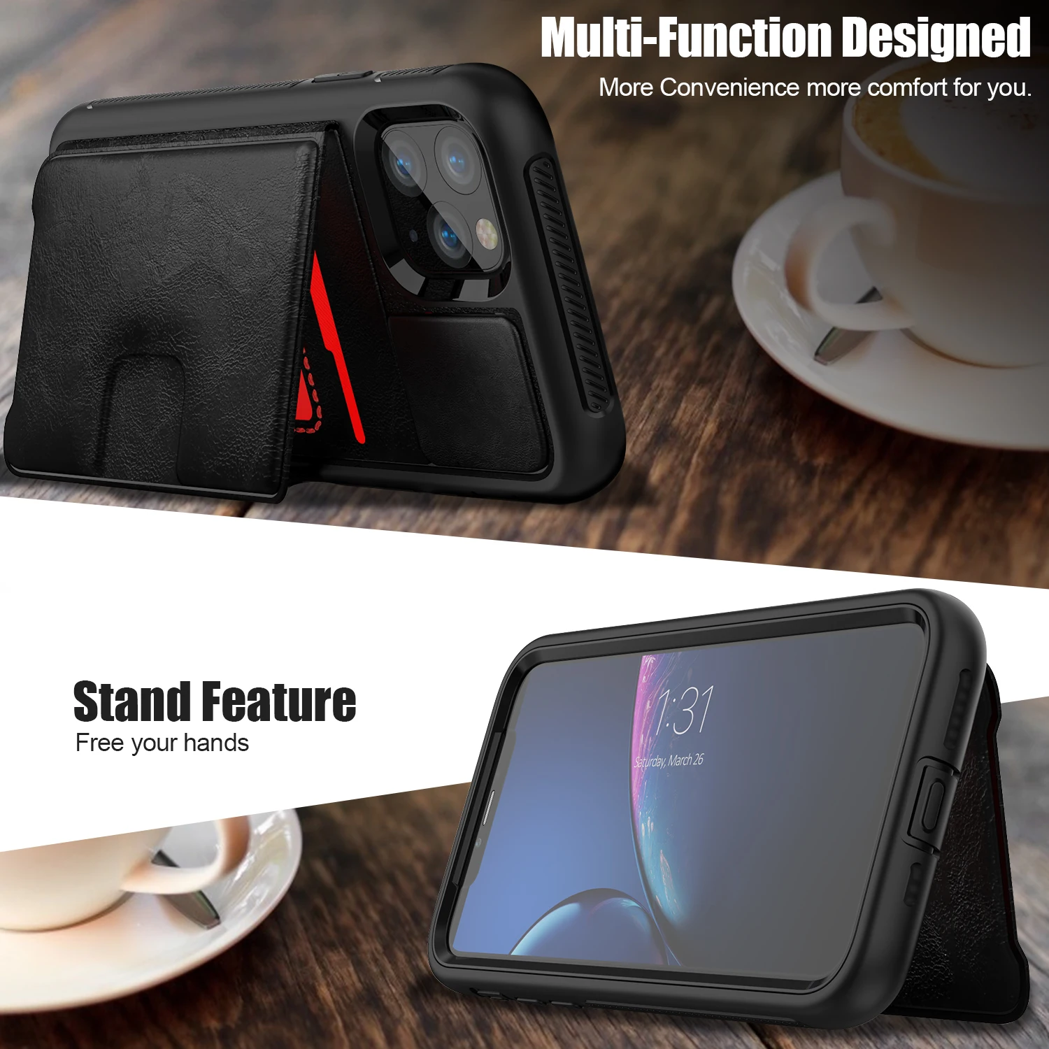 Amazon Hot Products Wallet Leather Carcasa de Telefono para for iPhone 11 Pro Card Slot Phone Case