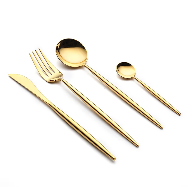 Best Flatware 2021 18 8 Stainless Steel Gold Cutlery Set Buy Gold Cutlery Set Gold Cutlery Stainless Steel Gold Cutlery Product On Alibaba Com