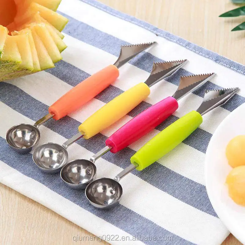 1pc 2 In 1 Melon Baller Scoop, Stainless Steel Double Sided Fruit Melon  Baller Spoon, Kitchen Tools For Making Melon Ball And Fruit Cutting Or Ice  Cream