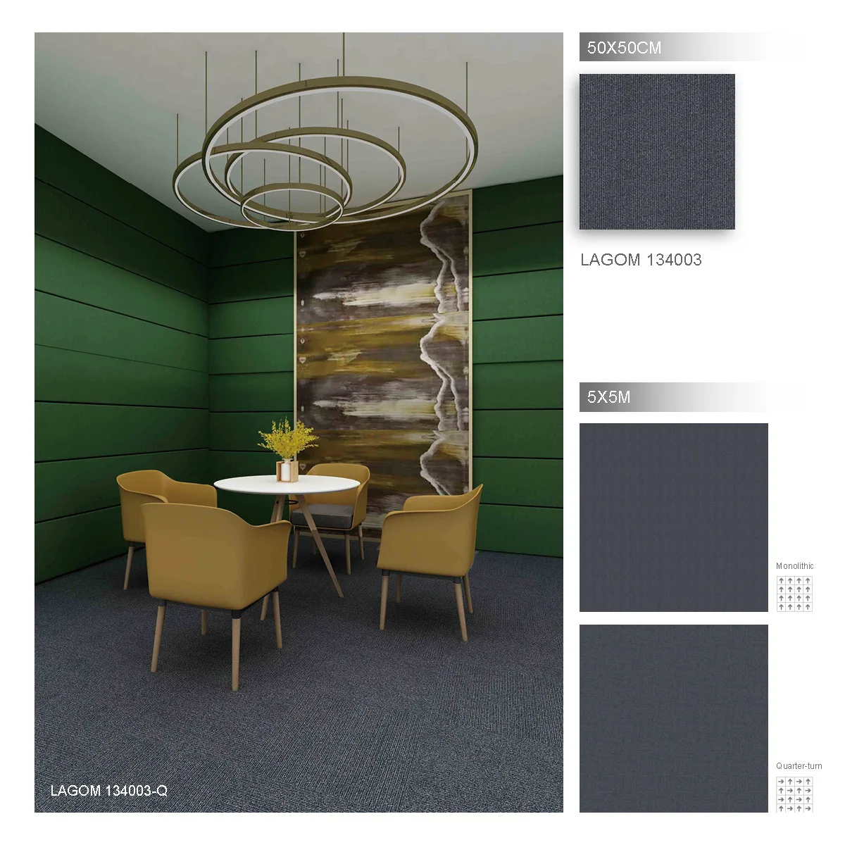 Easycarpeter Lagom 134 Glass Back Carpet Tile Underlay Carpet Casino