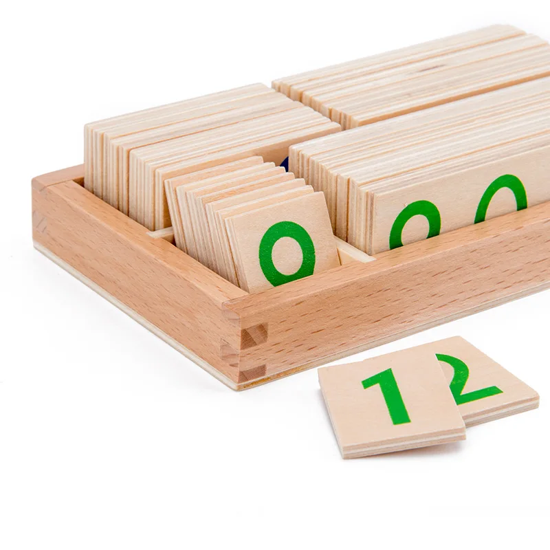 Children's Wooden Montessori Numbers 1-9000 Learning Card Math Teaching Aids Preschool Children Early Education Educational Toys