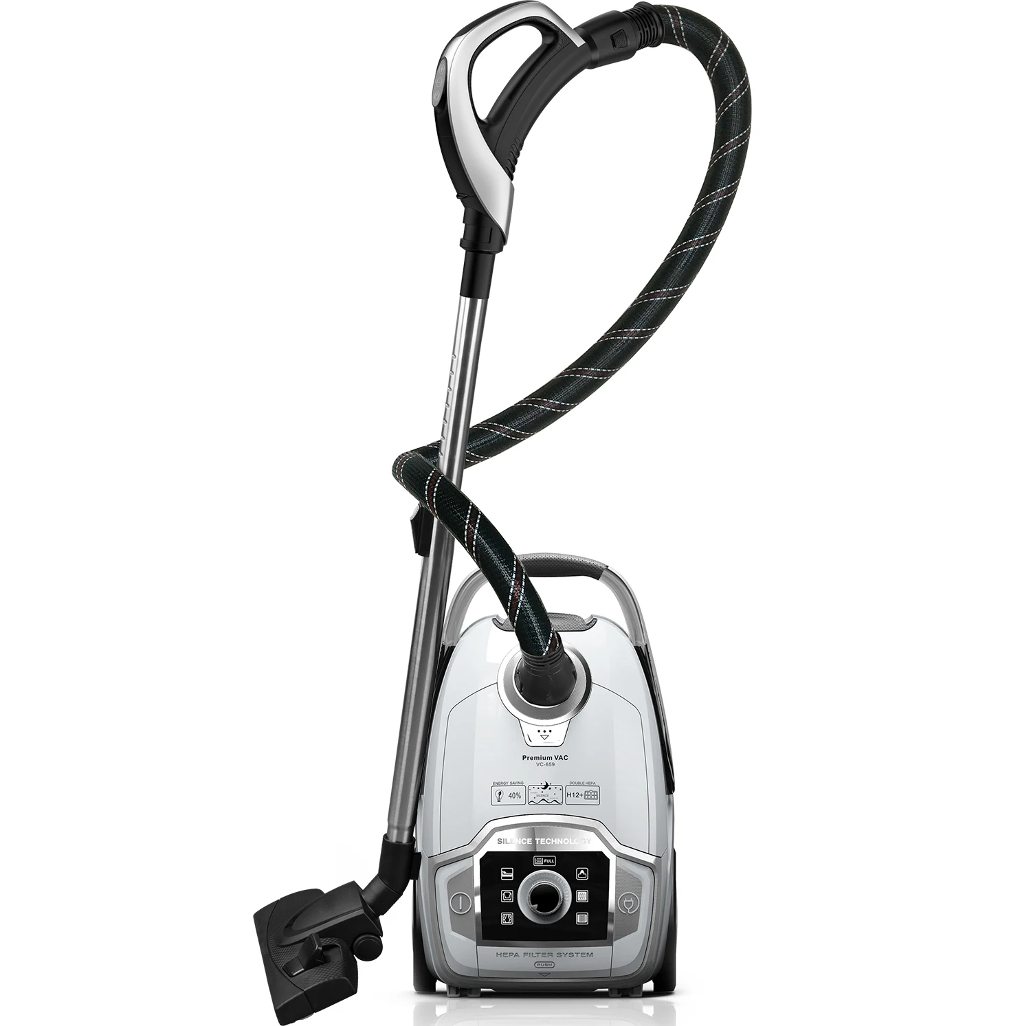 Big Bag Vacuum Cleaner With Led Display,Remote Control And Silent