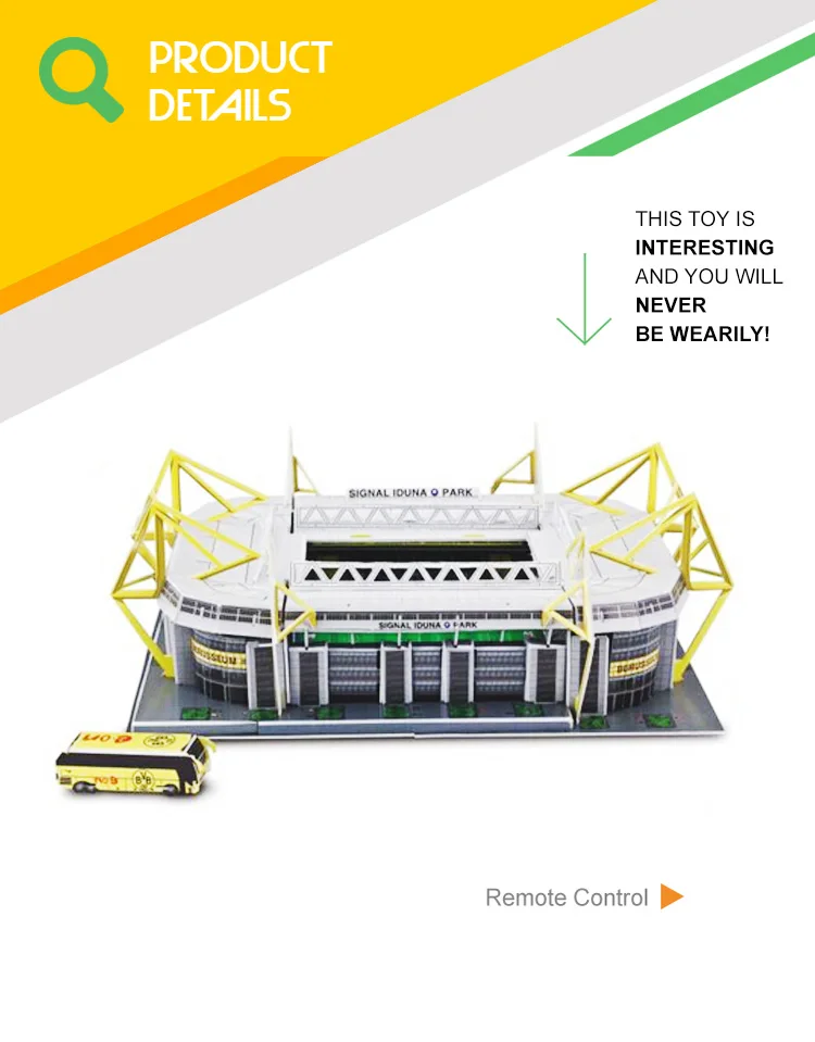 Building Educational Board Game Kids Paper Toys 3d Puzzle Stadium Buy