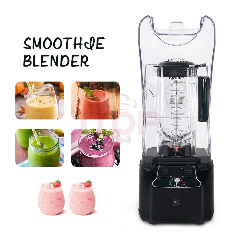 Commercial Blender Heavy Duty Blender for Smoothies with Sound Cover