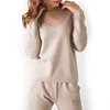 New Square Neck Cashmere Wool Blend Jumper Ladies Knit Pullover
