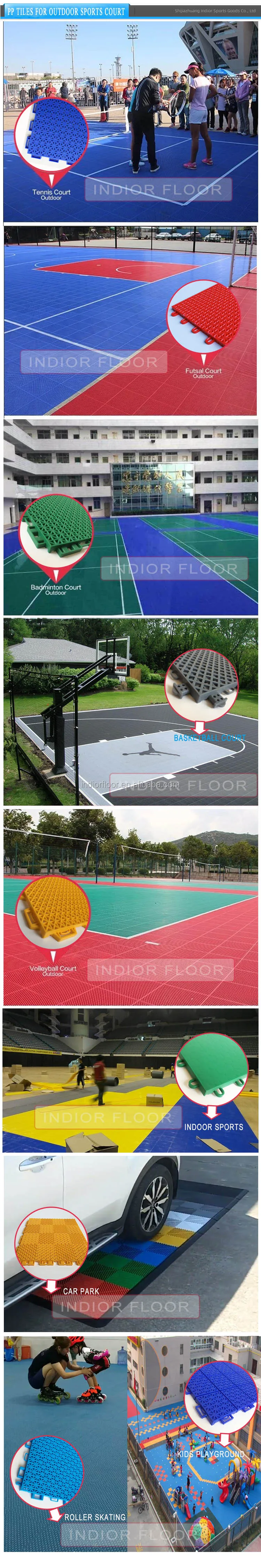 high quality outdoor floating pp interlocking tile flooring