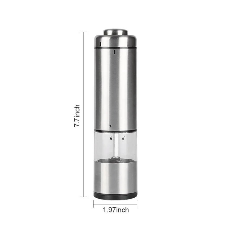 Electrical Battery Operated Pepper Mill Stainless Steel Electric Salt ...