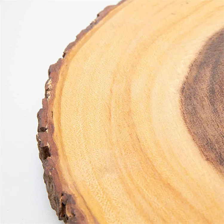 round wood serving tray rustic