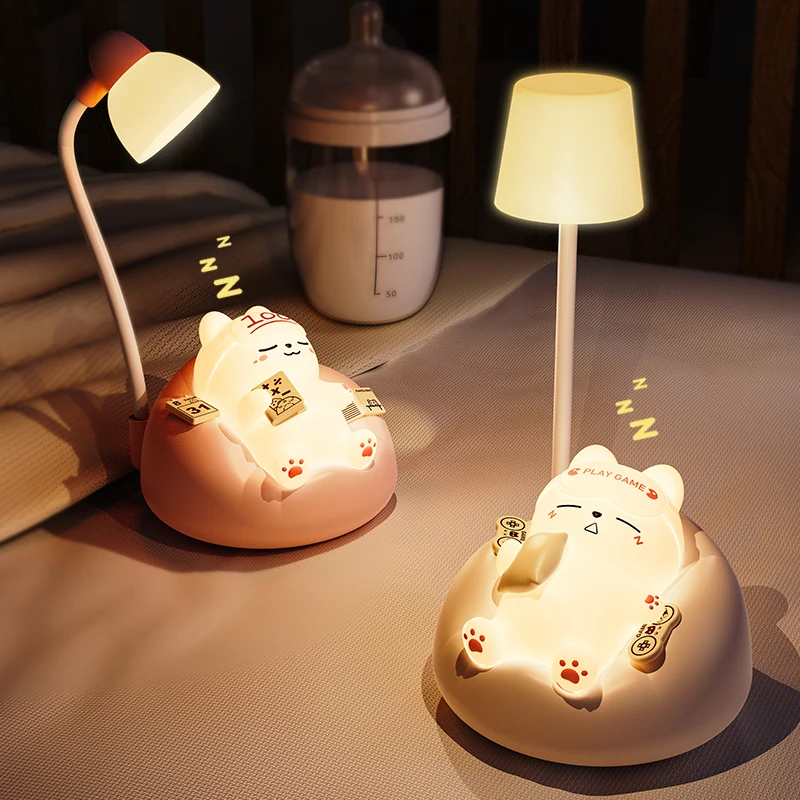 Puddings Shape Nursery Sleeping Lamp – Portable Rechargeable Night Light With Warm LED, Cute Desk Decor