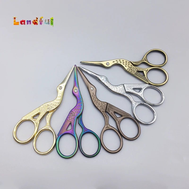 Stork Bird Embroidery Scissors 3.7 Inch Stainless Steel Tip Classic