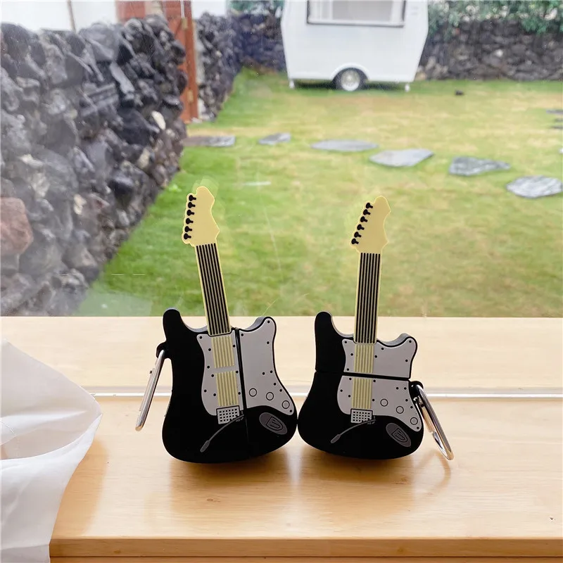 3d Musical Instruments Guitar For Airpod Cover Earphone Cases For Apple