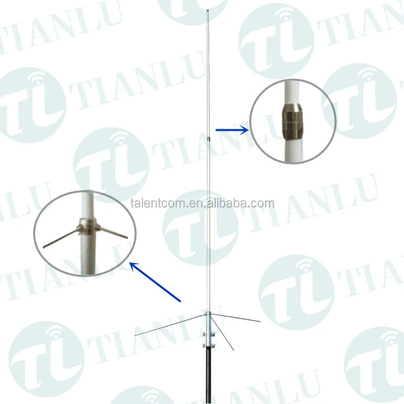 Outdoor Fixed Vhf Base Station Antenna High Gain Vhf 3.2m Omni ...