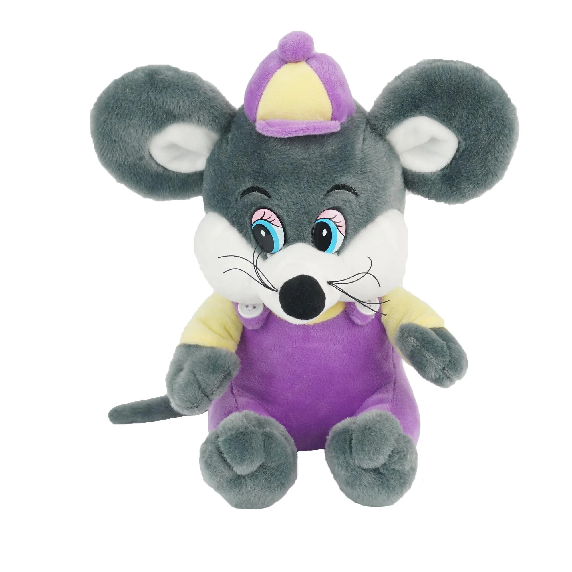 stuffed plush toy mouse lovely mouse toy with clothes and hat