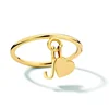 Inspire jewelry 2019 new fashion letter hear charm rings for girls wedding jewelry ring gold stainless steel