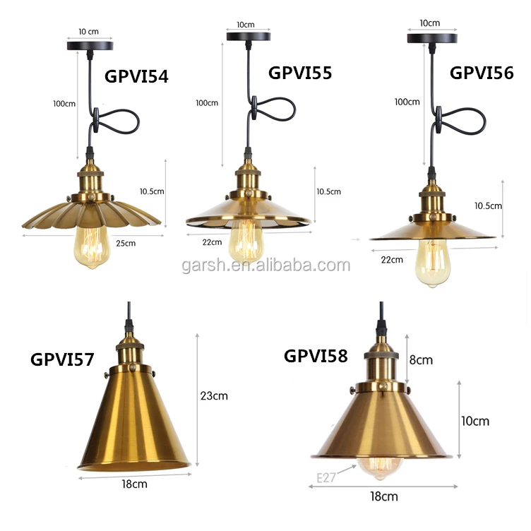 industrial brass pendant lamp