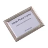 6X8'' Simple European rhombic pattern metal photo frame, three-dimensional wide-edge glass photo frame wild decoration