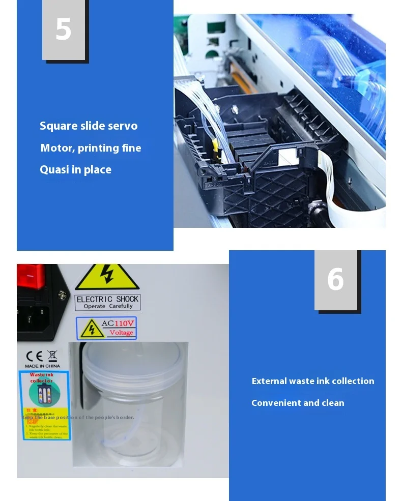 L1800 A3 DTF  Digital Color Printer White Ink Heat Transfer Clothing Fabric DIY Manual Powder Dried Key Feature Automatic