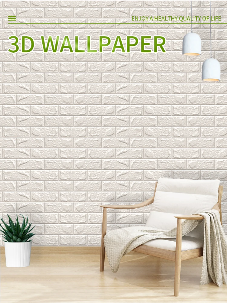 Pvc Wallpapers Coating Foam Panels Covering Decoration 3d Wall Panel_on  BuildMost
