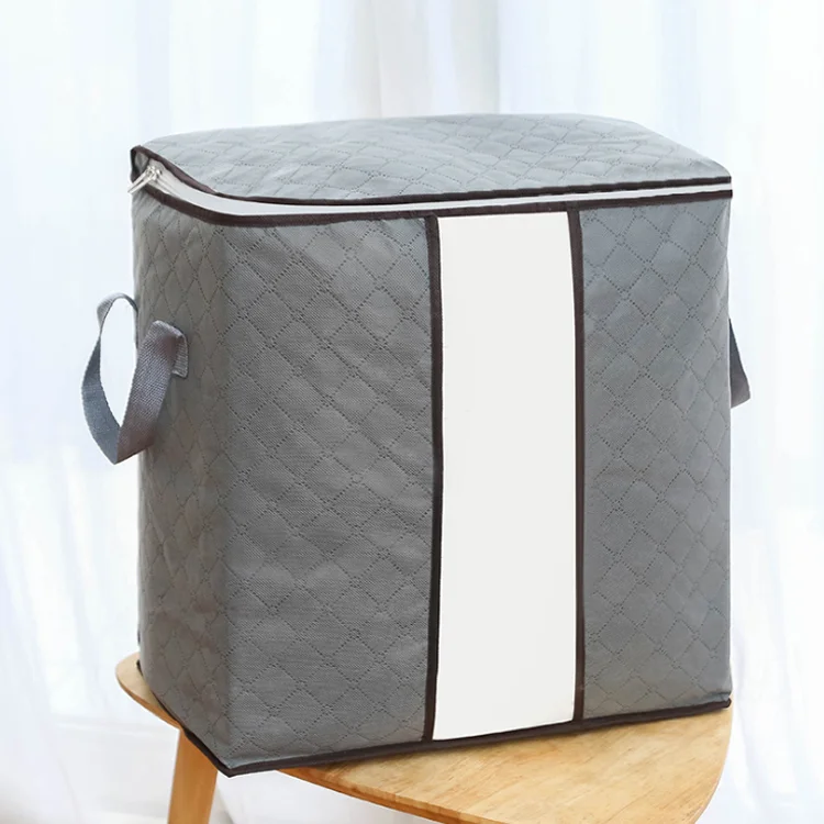 超大容量壁橱收纳袋衣服收纳袋带透明窗户的垃圾箱